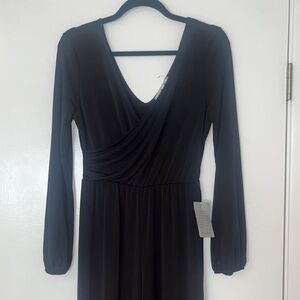 The Vanity Room black V neck jumpsuit